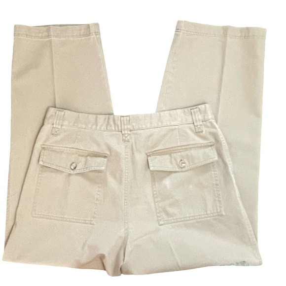 Old Navy Flat Front Straight Leg Khaki Chino Pant Light Tan Vintage Size 33x30 - Picture 4 of 9